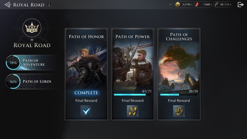King Arthur: Legends Rise Royal Road