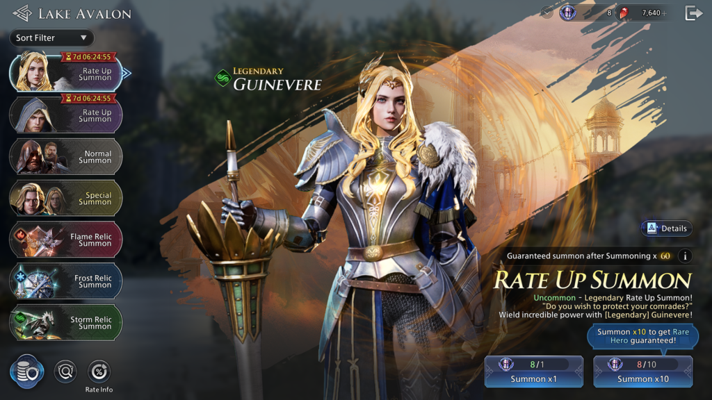 King Arthur: Legends Rise Summoning